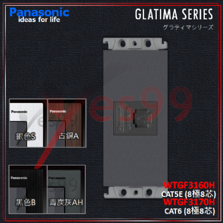 國際GLATIMA_網路資訊插座(灰) WTGF3170H